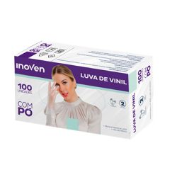 Luva De Vinil Com Pó Média Inoven - 100 unidades -... - Casem Embalagens
