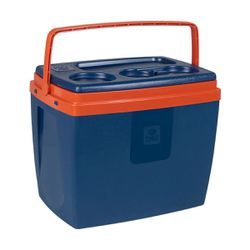 Caixa Térmica Cooler Azul c/ Laranja 19 Litros com... - Casem Embalagens
