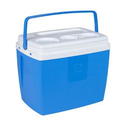 Caixa Térmica Cooler Azul 36 Litros com Alça - BEL... - Casem Embalagens