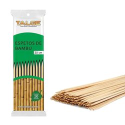 Palito Espeto Bambu Para Churrasco Talge 25cm (50 ... - Casem Embalagens
