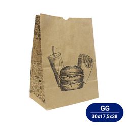 Saco De Papel Kraft Sos Impresso Gg 30x17,5x38cm P... - Casem Embalagens