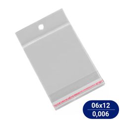 Saco Plástico PP Adesivado Com Furo 06x12cm (100 U... - Casem Embalagens