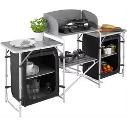 Mesa e Armário Cozinha Dobrável Camping Dandaro - ... - CASTRO SHOP