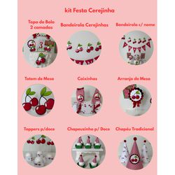 Kit Festa Cerejinha - CELEBRAH ARTIGOS PARA FESTAS