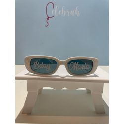 Óculos de Sol Retrô Branco Personalizado para Fest... - CELEBRAH ARTIGOS PARA FESTAS
