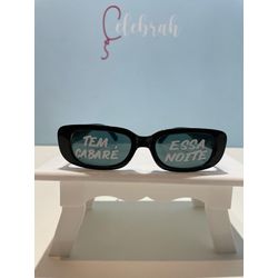 Óculos de Sol Retrô Preto Personalizado para Festa... - CELEBRAH ARTIGOS PARA FESTAS