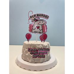 Topo de Bolo Aniversário Rep Bardei Tiu iu - CELEBRAH ARTIGOS PARA FESTAS