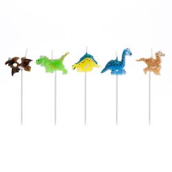 Vela de Aniversário Dinossauros Silver Festas - 5 ... - CELEBRAH ARTIGOS PARA FESTAS