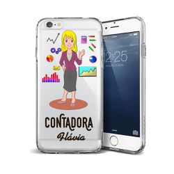 Capa Flexivel Personalizada Com Nome Contadora Loira Cabelo ... - Cellway