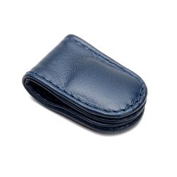 Clip Organizador Para Fone De Ouvido Couro Azul - Cellway