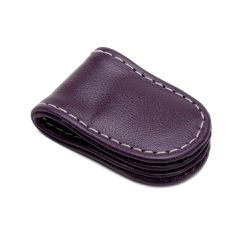 Clip Organizador Para Fone De Ouvido Couro Roxo - Cellway