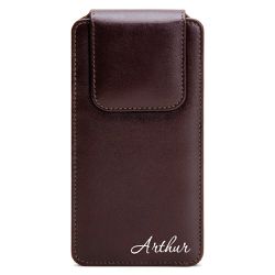 CAPA PARA CELULAR COURO CLIP CINTO PREMIUM COM NOME M 15X7,5... - Cellway