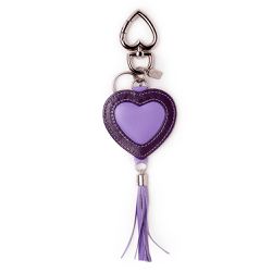 CHAVEIRO CELLWAY COURO CORACAO DUAS CORES LILAS E ROXO - Cellway