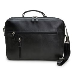 BOLSA PARA NOTEBOOK DE COURO PRETO - Cellway