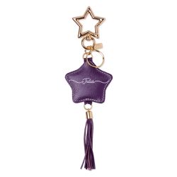 CHAVEIRO COURO NOME ESTRELA ROXO - Cellway