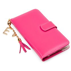 CAPA CARTEIRA COURO PINGENTES PINK - Cellway