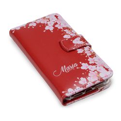 CAPA CARTEIRA COURO NOME SAKURA VERMELHO - Cellway