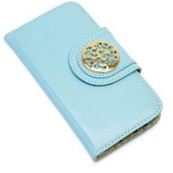 CAPA CARTEIRA COURO JOHARI AZUL BEBE - Cellway