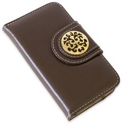 CAPA CARTEIRA COURO JOHARI MARROM - Cellway