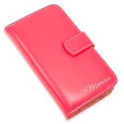 CAPA CARTEIRA COURO NOME PINK - Cellway