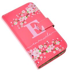 CAPA CARTEIRA COURO NOME INICIAIS PINK - Cellway