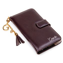 CAPA CARTEIRA COURO NOME PINGENTES MARROM - Cellway