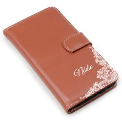 Capa para Celular de Couro com Nome