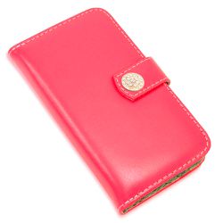 CAPA CARTEIRA COURO STRASS PINK - Cellway