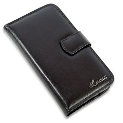 CAPA CARTEIRA COURO NOME PRETO - Cellway