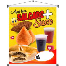 Banner Salgados + Suco - bn135 - CELOGRAF