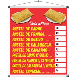 Banner Tabela de Preços pastel - bn316 - CELOGRAF