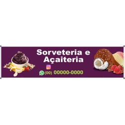 Faixa Sorveteria Açaiteria - fx130 - CELOGRAF
