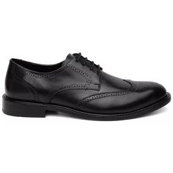Sapato Social Brogue em Couro Preto - 3099B Preto - Centuria Calçados