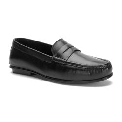 Mocassim Casual California em Couro Preto - 900B P... - Centuria Calçados