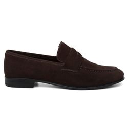 Mocassim Loafer Chile Couro Nobuck Cafe - 901 Cafe - Centuria Calçados