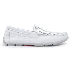 Mocassim Chicago em Couro Branco - 860 Branco - Centuria Calçados