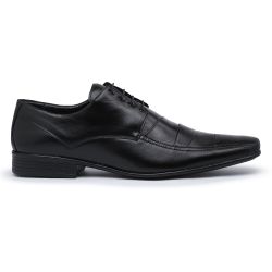 Sapato Social Milão em Couro - 052 Preto - Centuria Calçados