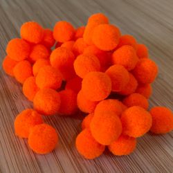 Pompom 1cm Laranja Neon - Cores aproximadamente 10... - CHAMMA FESTA