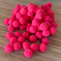 Pompom 1cm Rosa Neon- Cores aproximadamente 100un ... - CHAMMA FESTA