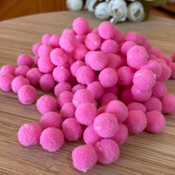 Pompom 1cm Rosa- Cores aproximadamente 100un - 500... - CHAMMA FESTA