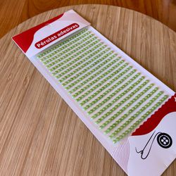 Cartela Adesiva Meia Pérola 4mm Verde BB 442UN - ... - CHAMMA FESTA