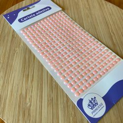 Cartela Adesiva Meia Pérola 6MM Rosa BB 260un - 50... - CHAMMA FESTA
