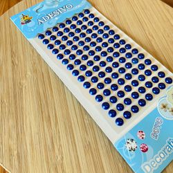 Cartela Adesiva Meia Pérola 8MM Azul royal 120un ... - CHAMMA FESTA