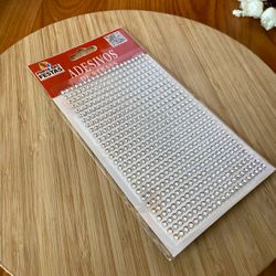 Cartela Adesiva Strass 4mm Prata 567un - 500274 - CHAMMA FESTA