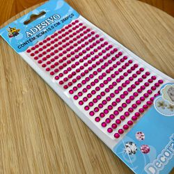 Cartela Adesiva Strass 5mm Rosa pink 266un - 50027 - CHAMMA FESTA