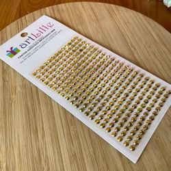 Cartela Adesiva Strass 5mm Dourado 273un - 500279 - CHAMMA FESTA