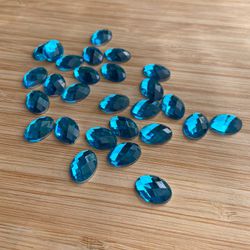 Chaton Oval 10x14 Azul Turquesa 10 unidades - 1004... - CHAMMA FESTA