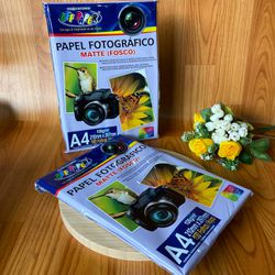 Papel Foto A4 108g Matte Off paper - 100 folhas - ... - CHAMMA FESTA