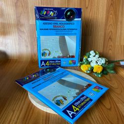 Adesivo Vinil Branco Holográfico Off Paper - 20 fo... - CHAMMA FESTA