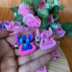 Kit Emborrachado Stitch e Angel Boia Flamingo 3,5c... - CHAMMA FESTA